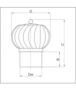 Ventilačná hlavica ø200 mm hliník