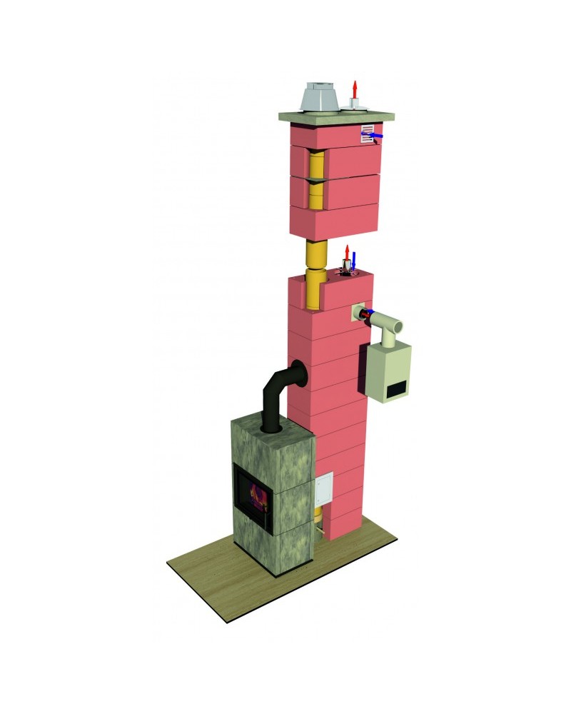 Ø200mm/Ø200mm Keramický komínový systém ENERGO KERAMIC CJ Blok