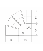 Koleno 220/90° regulovateľné, nerez