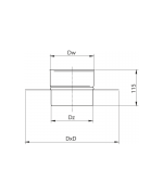 Päta nadstavca 220 mm nerez