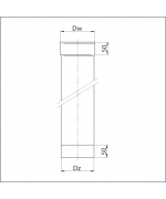 Rúra rovná ø110 mm nerez - 1000 mm