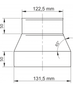 Redukcia nerez ø120/ø130