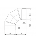 Koleno ø140/90° regulovateľné, nerez