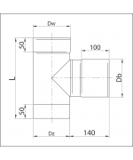 Dvierkový diel okrúhly ø110 mm nerez