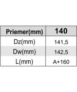 Dvierkový diel ø140 mm nerez s dvierkami 140x210