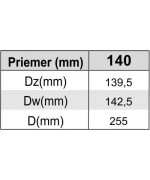 Komínová doska ø140 mm nerez